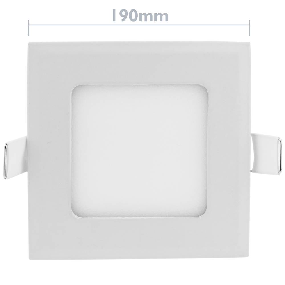 Painel LED 15W 190mm downlight quadrado legal dia branco