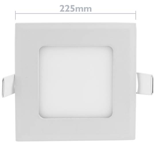 Kwadratowy panel LED downlight 225mm 18W zimny biały dzień