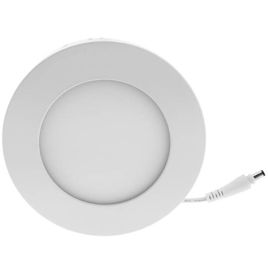 Circulair LED-paneel downlight-oppervlak 120 mm 6 W koudwitte dag