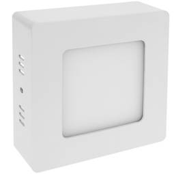 Panel-LED-Downlight quadratisch Oberfläche 120mm 6W warmweiß