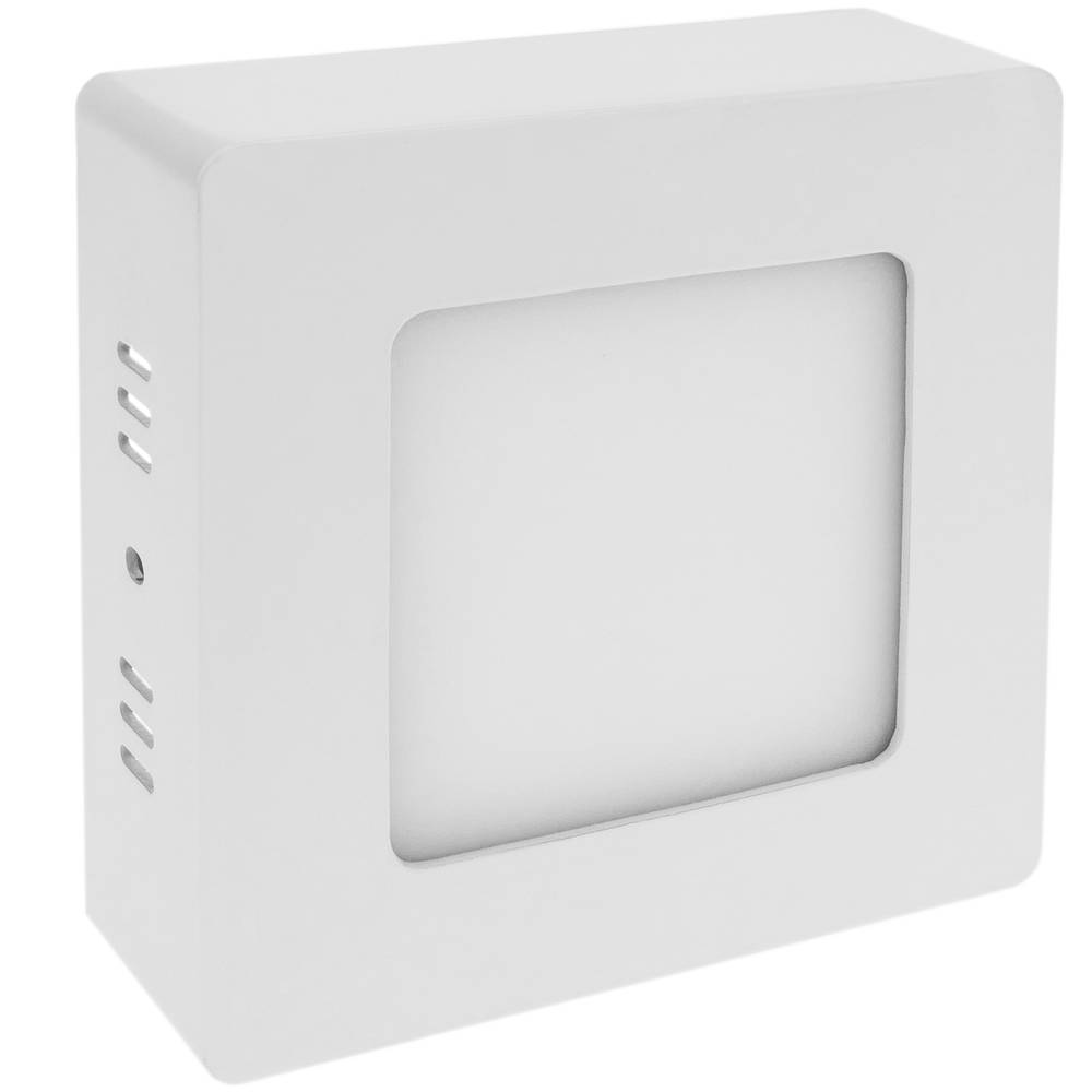 Panell LED quadrat downlight superfície de 120mm 6W blanc fred dia