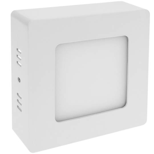 Panell LED quadrat downlight superfície de 120mm 6W blanc fred dia