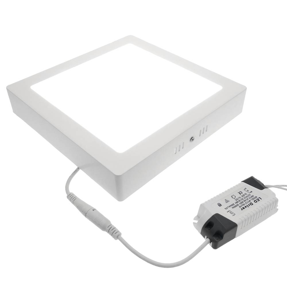 Panell LED quadrat downlight superfície de 220mm 18W blanc fred dia
