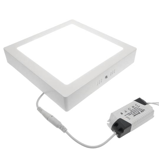 Panell LED quadrat downlight superfície de 220mm 18W blanc fred dia