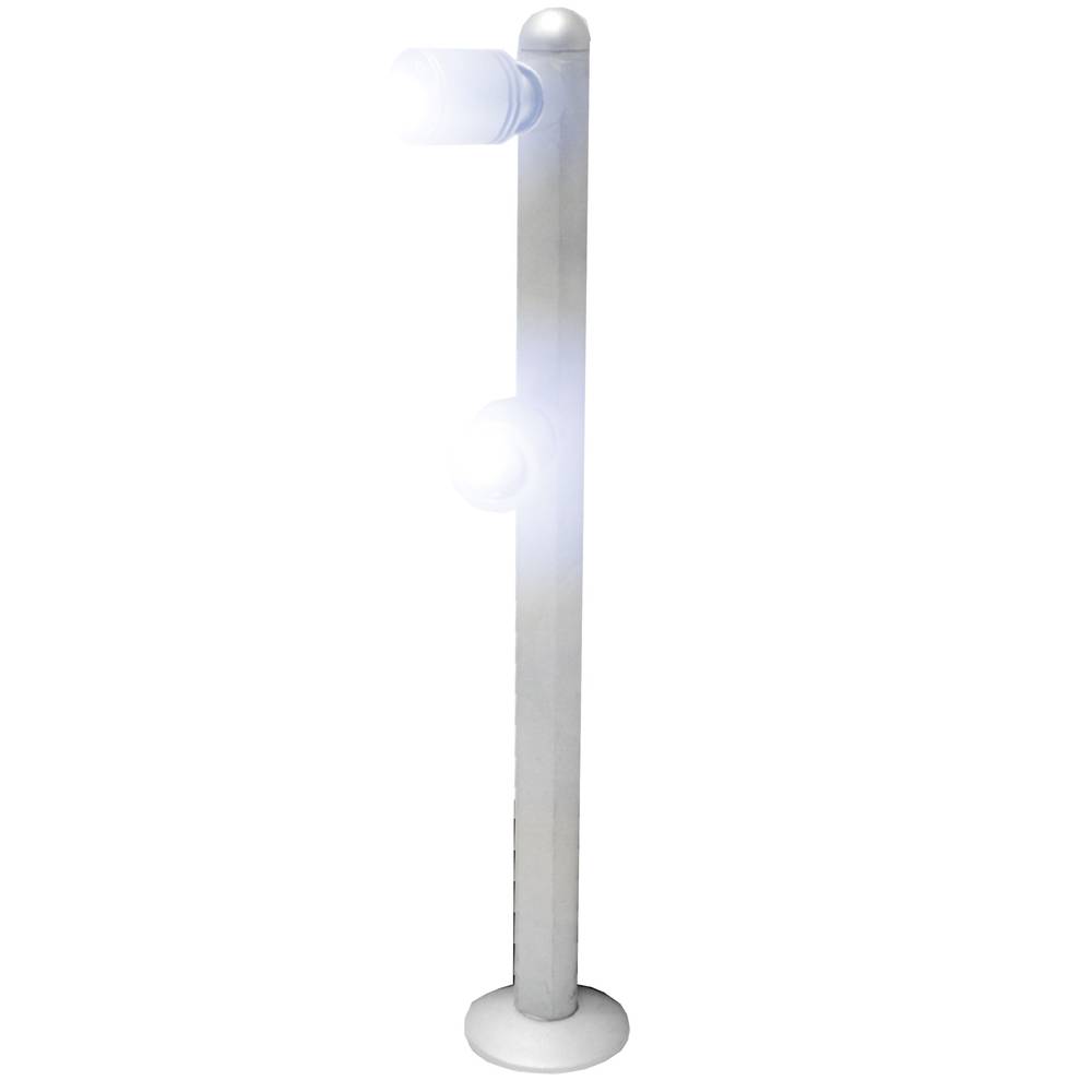 Spot LED zilver 2 spot 2W 25cm witte dag