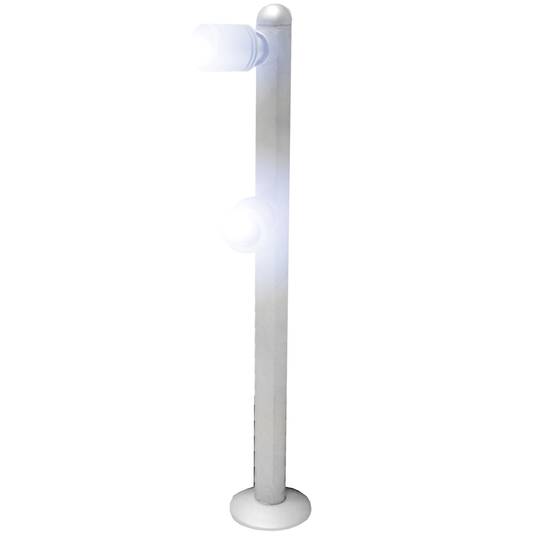 Spot LED zilver 2 spot 2W 25cm witte dag