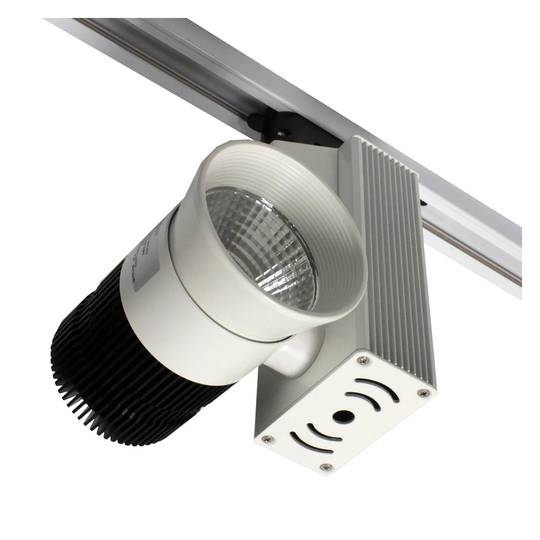 LED-tracklicht 15W warmwit 87x137x232mm wit zwart