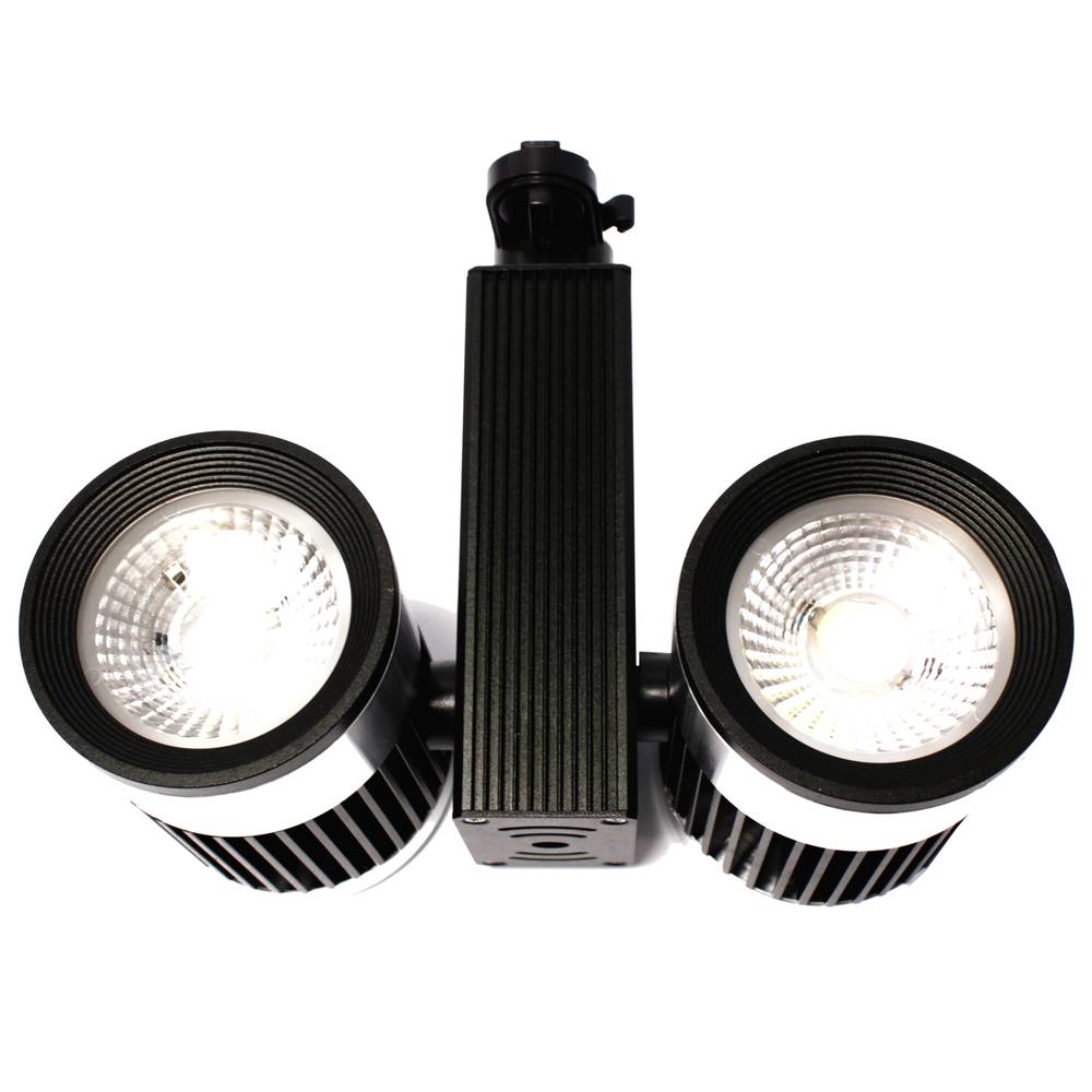 Focus LED de rail 40W blanc fred 90x122mm negre dual