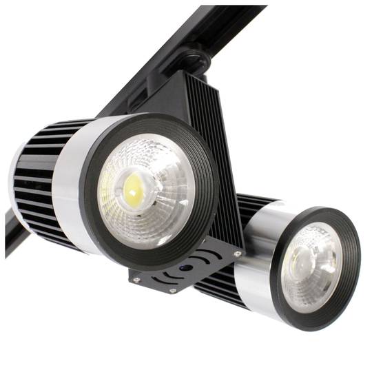 Focus LED de rail 40W blanc fred 90x122mm negre dual