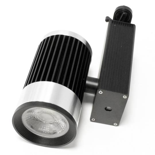 Focus LED de rail 30W blanc fred 90x170x230mm plata negre