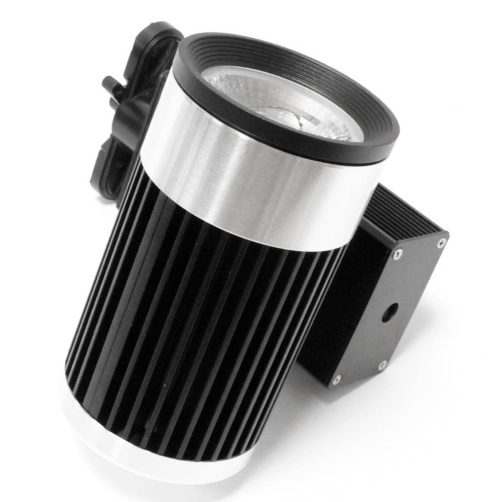 Focus LED de rail 30W blanc fred 90x170x230mm plata negre