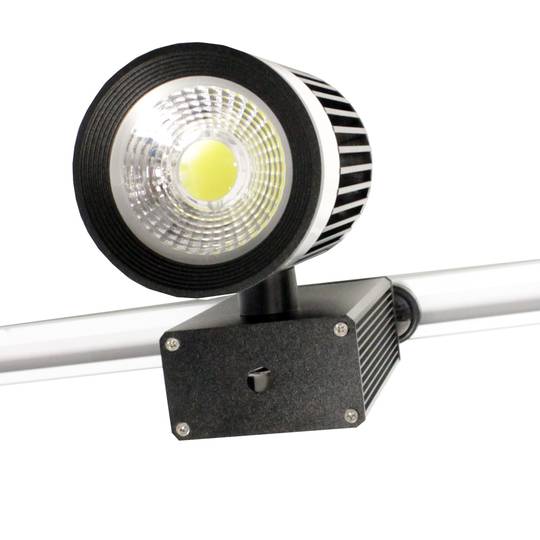 Focus LED de rail 30W blanc fred 90x170x230mm plata negre