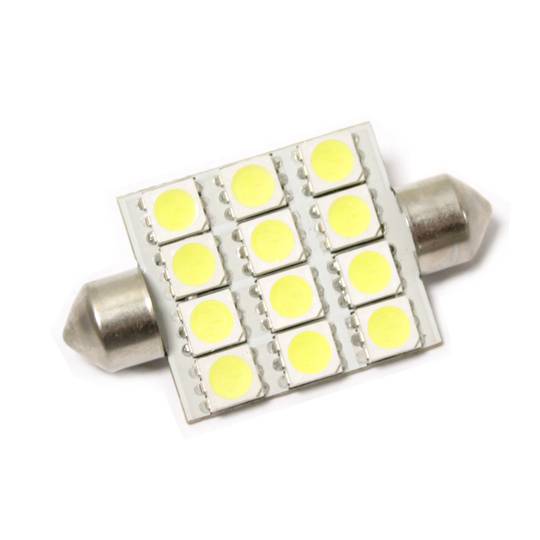 Lampadina dell'automobile LED 41 millimetri festone di C5W 12x5050SMD up