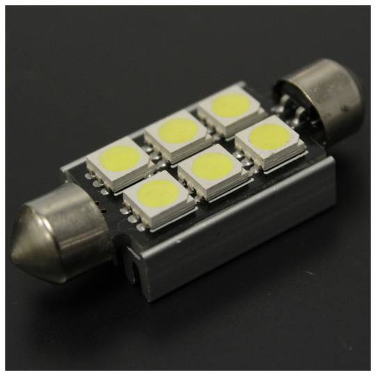 Bombeta cotxe LED Festoon C5W 6x5050SMD 41mm CANbus