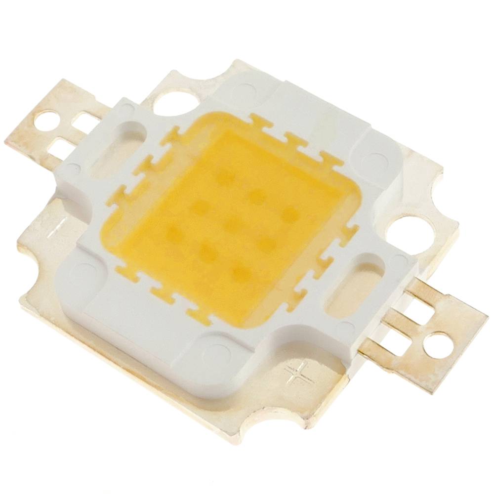 LED COB DIY 10W 800LM 3000K emissor de luz branca quente 20 x 20 mm