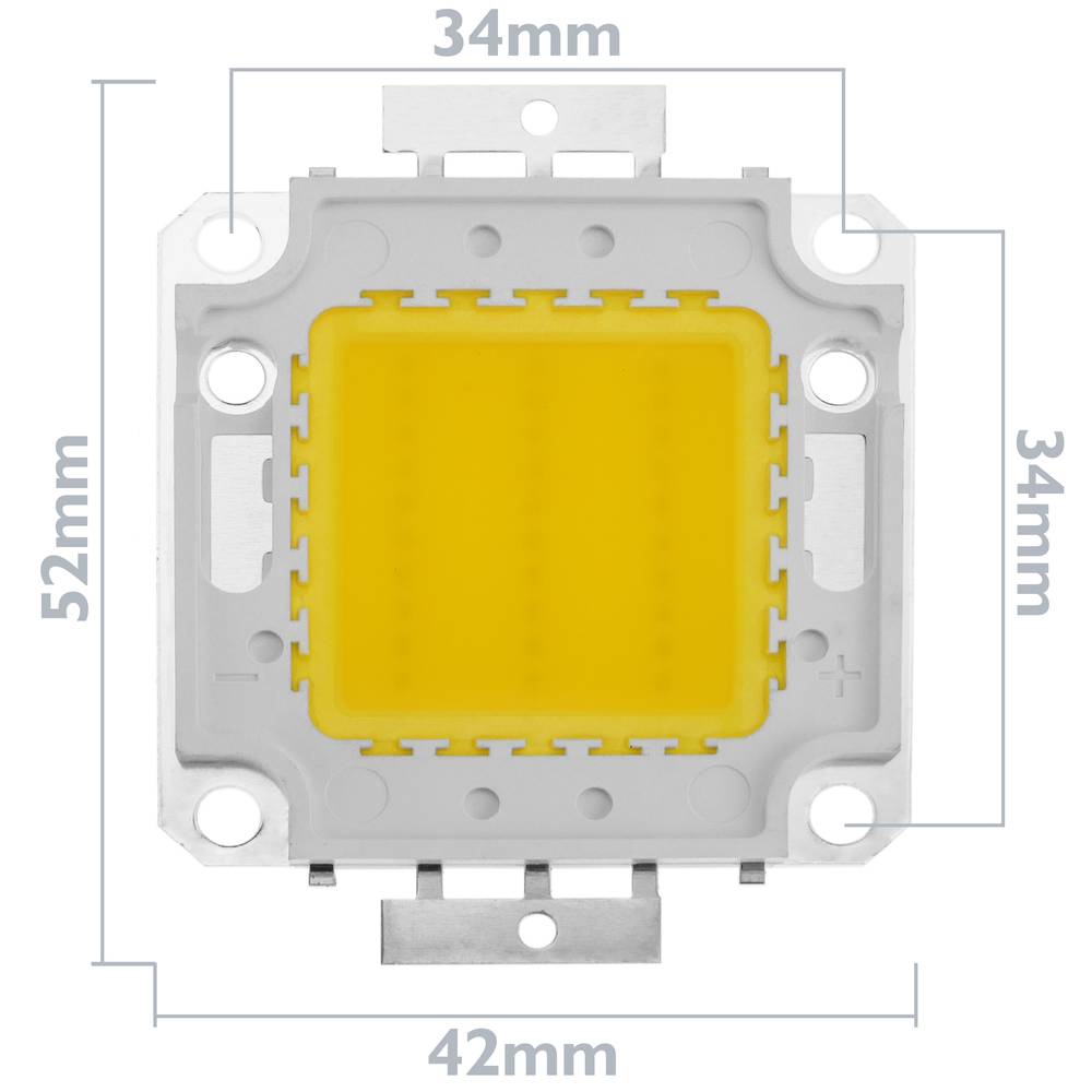 LED COB DIY 30W 2400LM 3000K warmweißer Lichtsender 34 x 34 mm