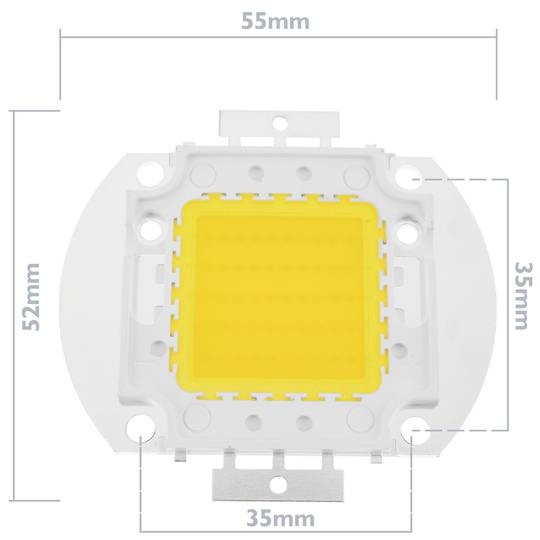 DIY LED COB 50W 4000lm 4000K lumière blanche neutre émettant 56x52