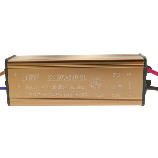 Voeding 100-265VAC 30W 24-36VDC in aluminium chassis