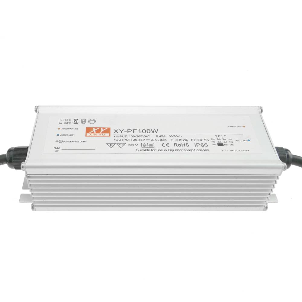 Fuente de alimentación 100-265VAC 100W 26-38VDC en chasis de aluminio