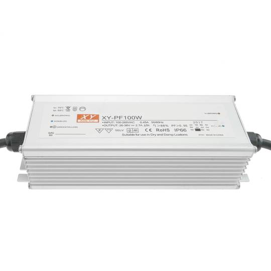 Fuente de alimentación 100-265VAC 100W 26-38VDC en chasis de aluminio
