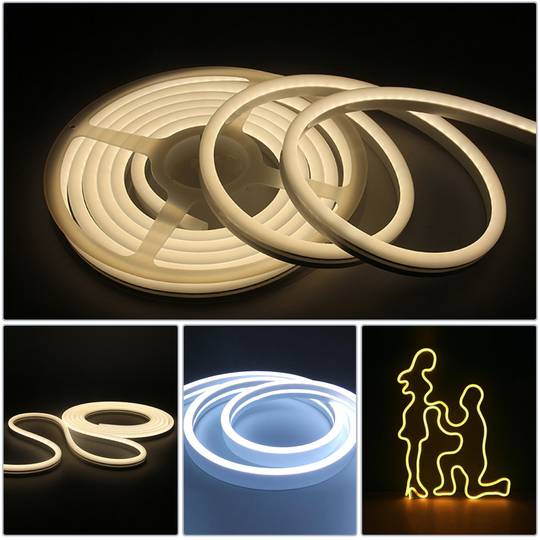 Flexibele LED-striplicht Neon Flex LNF 16x8mm 220VAC 10m witte dag