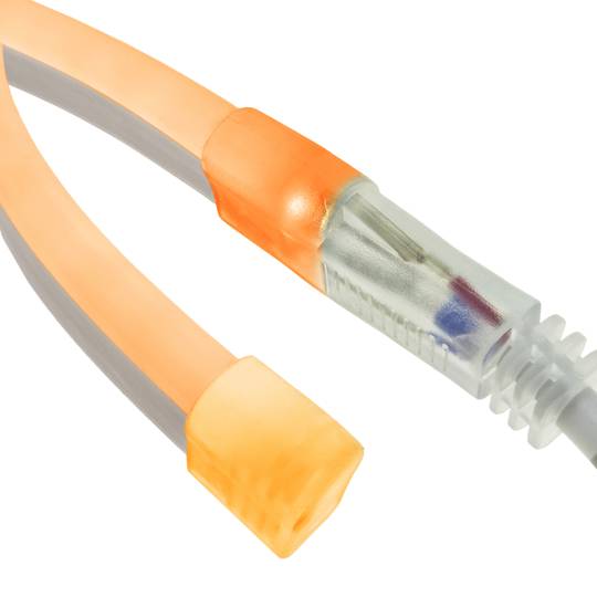 Tira llum flexible LED Neó Flex LNF 16x8mm 220VAC de 50m taronja