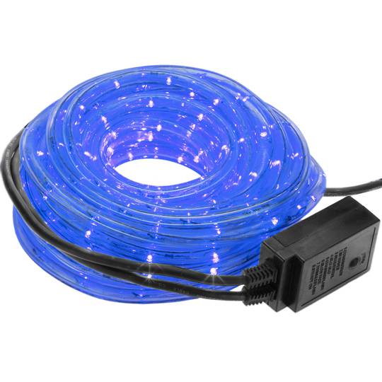 Garlanda de llums LED de 10 m de color blau i amb 8 efectes de llum recoberta de PVC i apta per a exteriors 220 V 50 Hz