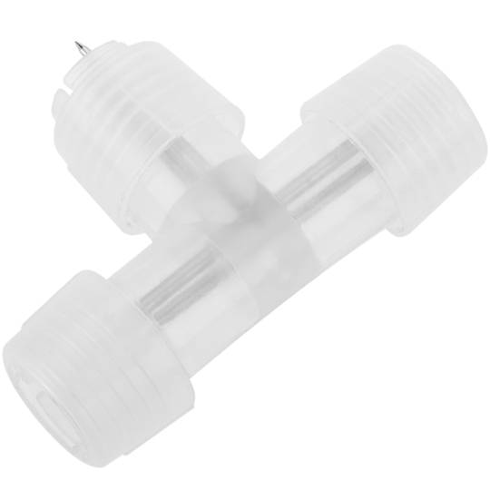 2-pin T-shaped tube-tube connector for 1 cm diameter cables with heat-shrinkable sleeves and protectors