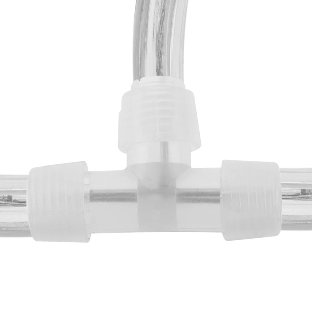Connecteur tube-tube en T à 2 broches pour câbles de 1 cm de