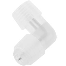 2-pin L-shaped tube-tube connector for 1 cm diameter cables with heat-shrinkable sleeves and protectors