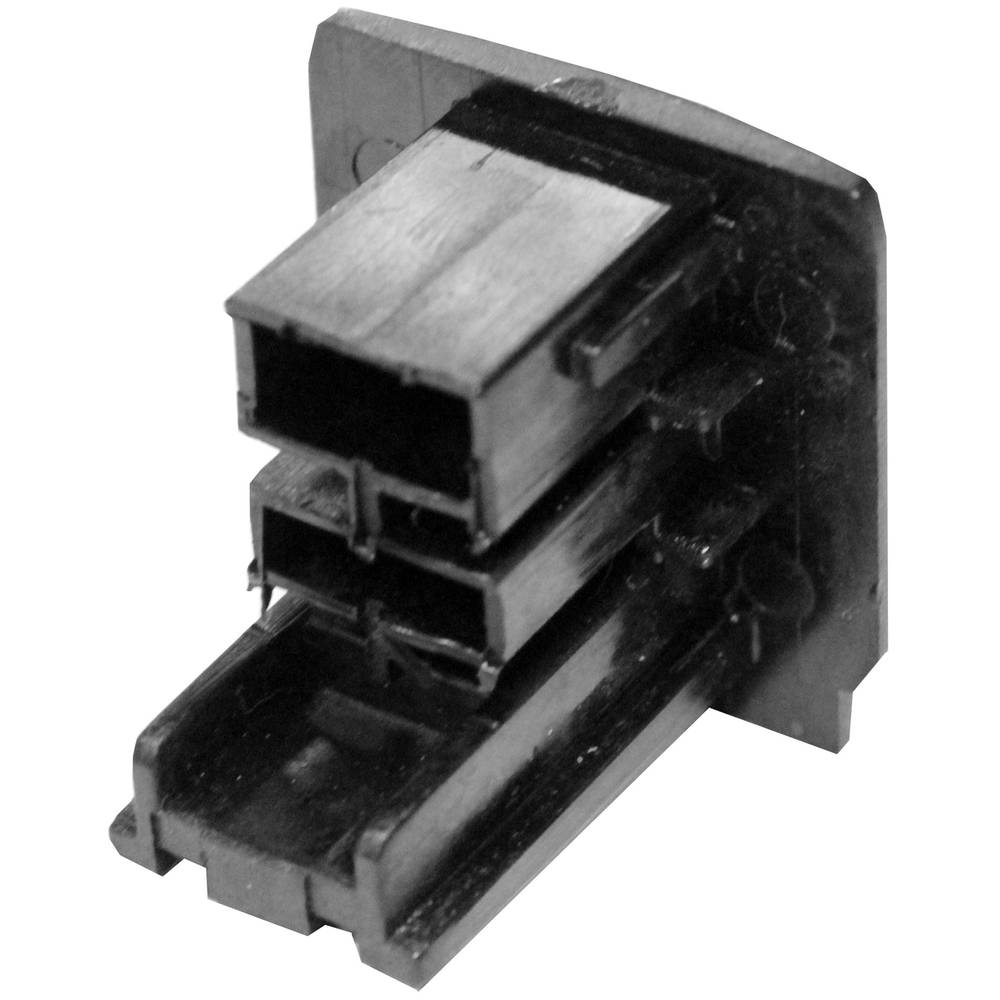 Terminal rail plastic ceiling light rail via 3-black