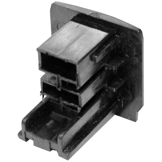 Terminal rail plastic ceiling light rail via 3-black