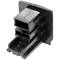 Terminal rail plastic ceiling light rail via 3-black