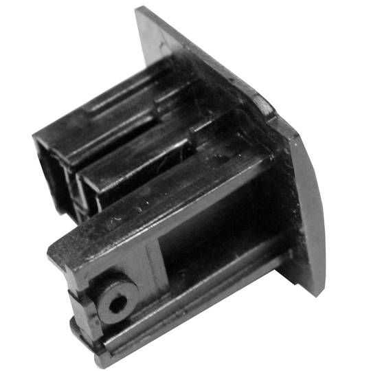 Terminal rail plastic ceiling light rail via 3-black