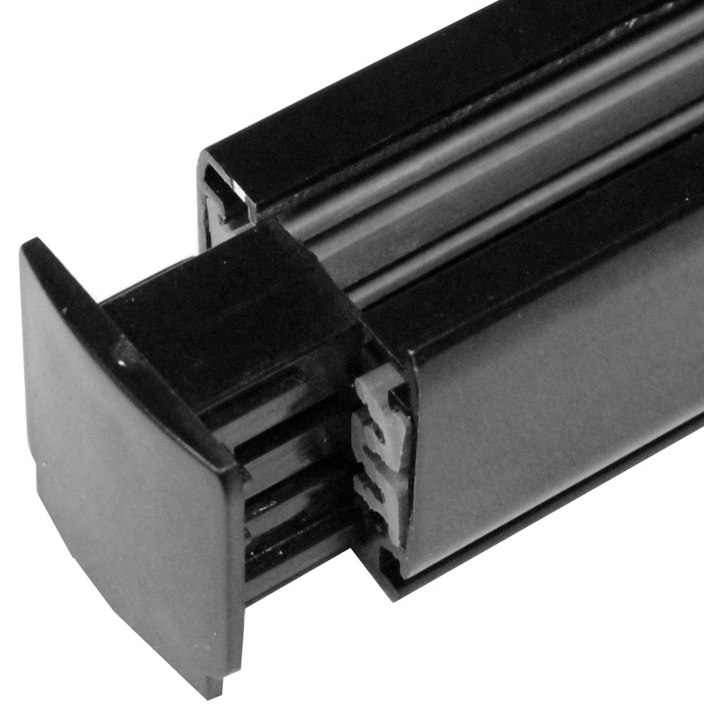 Terminal rail plastic ceiling light rail via 3-black