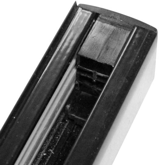 Terminal rail plastic ceiling light rail via 3-black