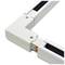 Union elbow fitting for ceiling light rail lane 3-via white