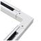 Union elbow fitting for ceiling light rail lane 3-via white