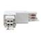 Union elbow fitting for ceiling light rail lane 3-via white