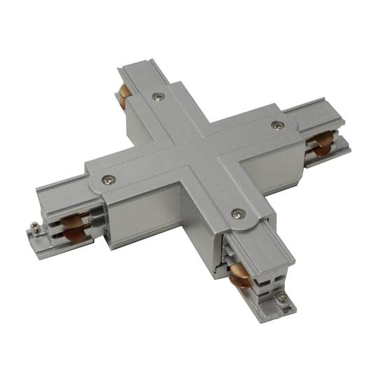 Złącze poczwórne do szynoprzewodu z szyną 3-punktową w kolorze szarym