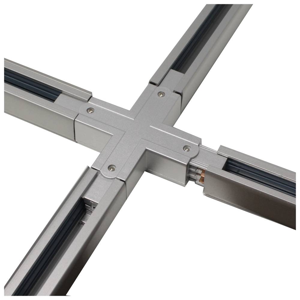 Złącze poczwórne do szynoprzewodu z szyną 3-punktową w kolorze szarym