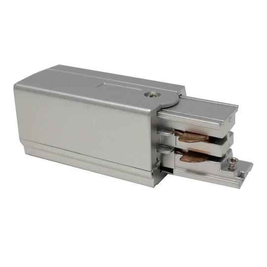 Power terminal voor 3-weg plafond lichtrail rail grijs