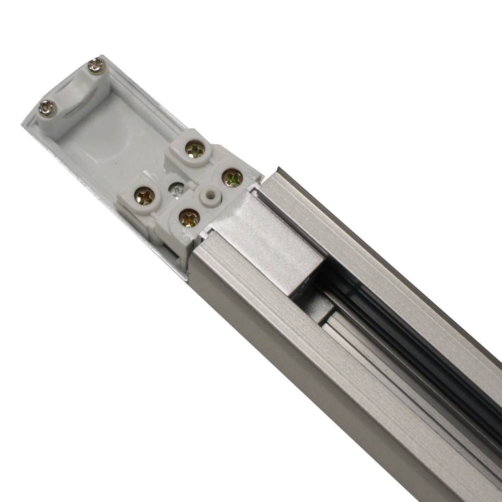Power terminal voor 3-weg plafond lichtrail rail grijs