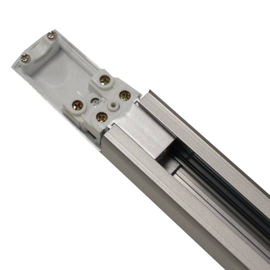 Power terminal voor 3-weg plafond lichtrail rail grijs