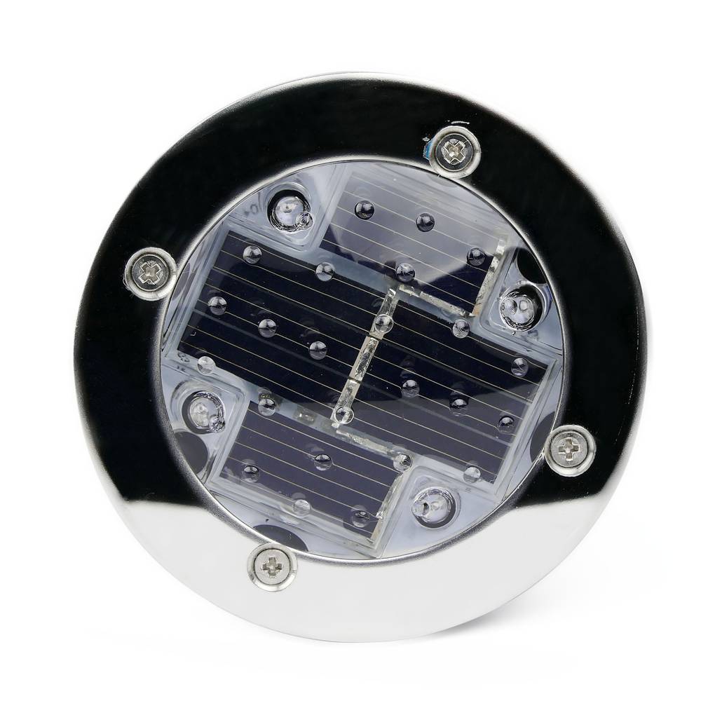 Circular floor light LED Solar PV 70x60mm red