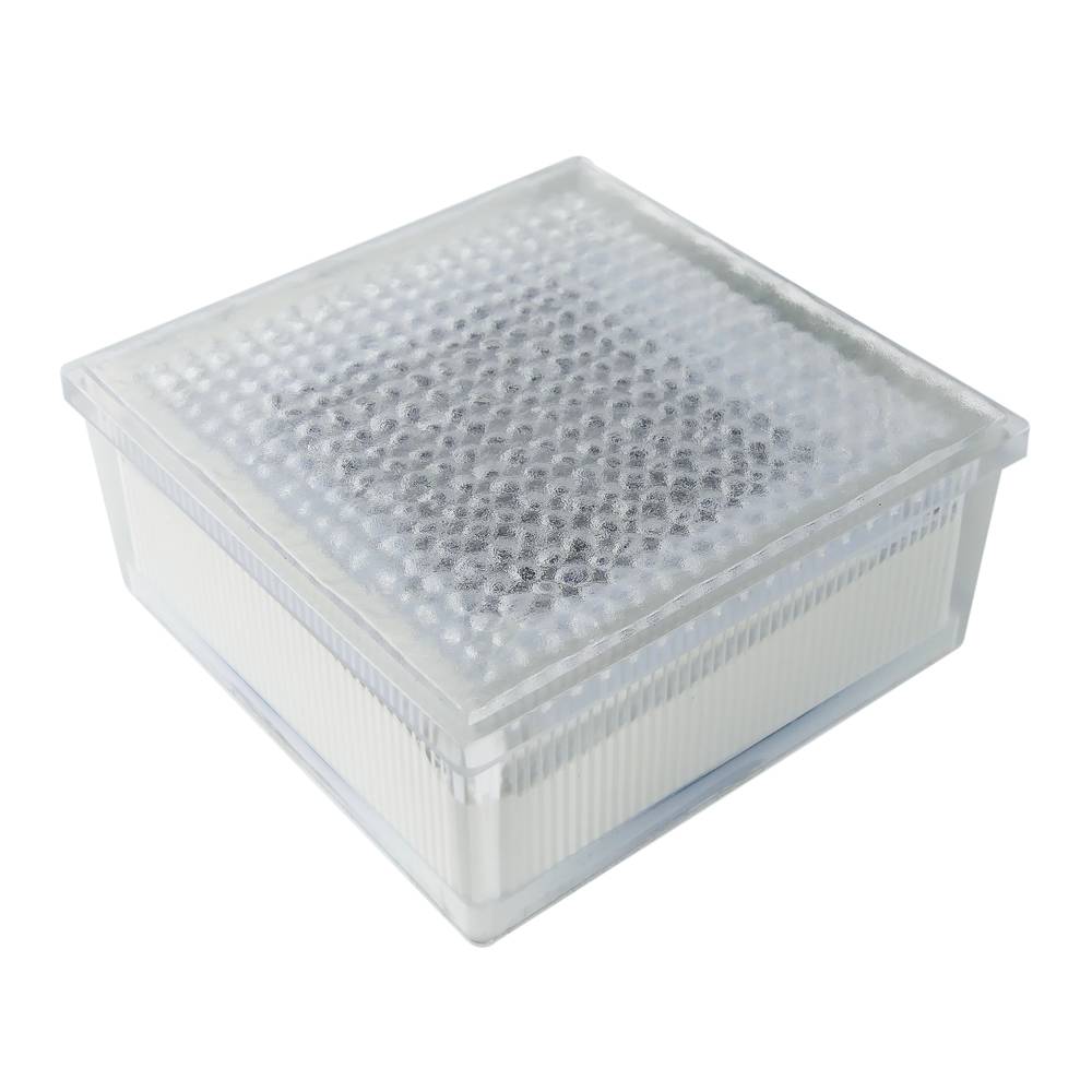 Rode vierkante LED fotovoltaïsche vloerlamp op zonne-energie van 96x96x42mm