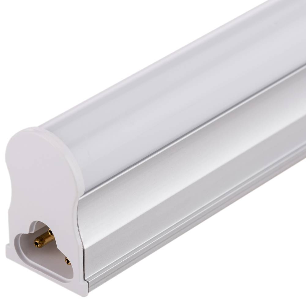 Lámpara lineal LED T5 de acrílico transparente y aluminio de 8W