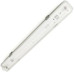 Schermo impermeabile per tubo LED 1 x 600 mm con connessione ad un'estremità IP65 T8 G13