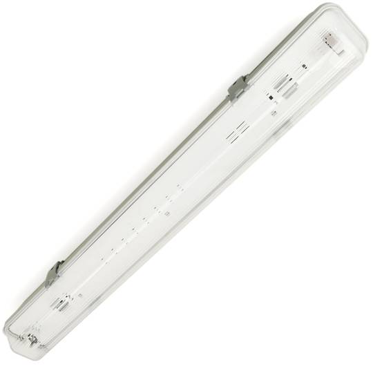 Tela impermeável para tubo LED 1 x 600 mm com conexão em uma extremidade IP65 T8 G13