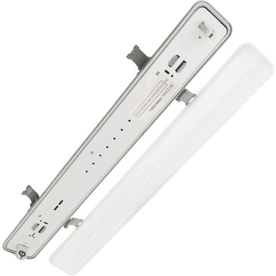Tela impermeável para tubo LED 1 x 600 mm com conexão em uma extremidade IP65 T8 G13
